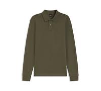 BOSS Slim-Fit Poloshirt aus elastischem Baumwoll-Piqué - Style Passerby, 50507704 Olive XXL