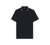 BOSS Slim-Fit Poloshirt aus gewaschenem elastischem Baumwoll-Piqué - Style Passertip, 50507699 Dunkelblau 4XL