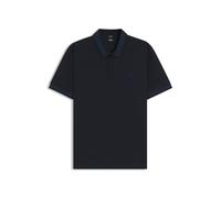 BOSS Herren H-Phillipson 200 Slim-Fit Poloshirt aus merzerisierter Baumwolle mit strukturierten Besätzen Dunkelblau S