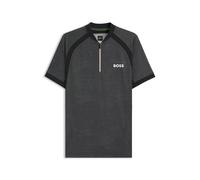 BOSS Slim-fit Poloshirt Aus Mesh-Jersey Mit Reißverschluss Am Kragen