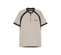 BOSS Slim-Fit Poloshirt aus Mesh-Jersey mit Reißverschluss am Kragen - Style PL_TOC Matchball, 50549498 Hellbeige XXL