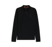 BOSS Slim-Fit Poloshirt aus Stretch-Baumwolle mit Logo-Aufnäher - Style Passerby, 50507704 Schwarz M
