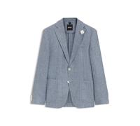 BOSS Slim-Fit Sakko aus gemustertem Leinen - Style C-Hanry-262, 50561895 Hellblau 48
