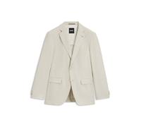 BOSS Slim-Fit Sakko aus karierter Wolle mit Seide und Leinen - Style H-Hutson-233, 50545883 Natur 52