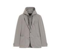 BOSS Slim-Fit Sakko mit integriertem Hoodie - Style C-Hanry-J-HD-263, 50570321 Silber 52
