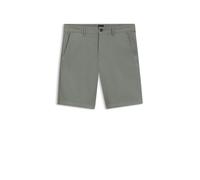 BOSS Slim-Fit Shorts aus elastischem Baumwoll-Twill - Style Chino-slim-Shorts, 50536723 Grau 31