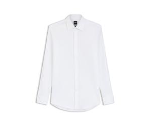 BOSS Slim-Fit Smokinghemd aus bügelleichter Stretch-Baumwolle - Style H-HANK-TUX1-DC-224, 50480093 Weiß 37