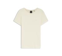 BOSS Slim-Fit T-Shirt aus Baumwoll-Seiden-Mix mit Logo-Stickerei - Style Eventsa9, 50555071 Hellgelb XS
