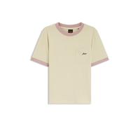 BOSS Slim-Fit T-Shirt aus Baumwolle mit Kontrast-Ripp-Details - Style C_Ezoe, 50571841 Hellgelb L
