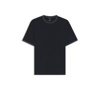 BOSS Slim-Fit T-Shirt aus merzerisierter Baumwolle mit Kontrast-Tipping - Style H-Tessler 238, 50559667 Dunkelblau S