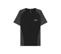 BOSS Slim-Fit T-Shirt aus Mesh-Jersey mit kontrastfarbenen Einsätzen - Style TS_TOC Matchball, 50549511 Schwarz / Grau M