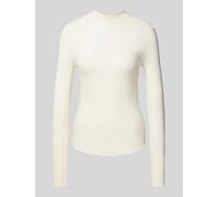 BOSS Pullover aus Merinowolle mit Stehkragen und verschiedenen Ripp-Details - Style Foliora, 50549166 Natur L