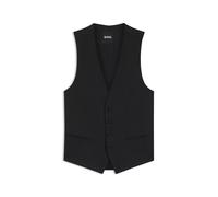 BOSS Slim-Fit Weste aus Schurwoll-Serge - Style H-Huge-Vest-B1, 50469160 Schwarz 60