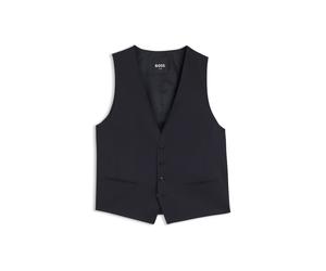 BOSS Slim-Fit Weste aus Schurwoll-Serge - Style H-Huge-Vest-B1, 50566934 Dunkelblau 46