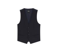 BOSS Slim-Fit Weste aus Schurwolle mit Logo-Muster - Style H-Huge-Vest-MM-251, 50537562 Dunkelblau 46