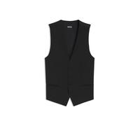 BOSS Slim-Fit Weste aus Schurwolle mit Logo-Muster - Style H-Huge-Vest-MM-251, 50537562 Schwarz 46