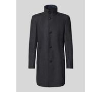 BOSS Slim Fit Wollmantel aus Woll-Mix Modell 'HYDE' in Marine, Größe 58