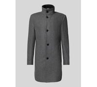BOSS Slim Fit Wollmantel aus Woll-Mix Modell 'HYDE' in Mittelgrau, Größe 46