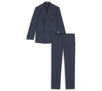 BOSS Slim-Fit Zweiteiler aus gemusterter Schurwolle - Style H-Huge-2pcs-DB-254, 50557266 Blau 50