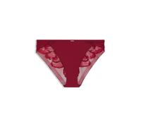 BOSS Slip aus Mikrofaser mit Spitzen-Details im Pfingstrosen-Design - Style BRIEF_ PEONY LACE, 50545063 Dunkelrot XS