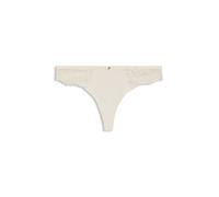 BOSS Slip aus Spitze mit plissiertem Mesh und goldenem Anhänger - Style THONG_BLOSSOM, 50556195 Weiß M