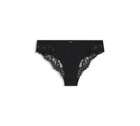 BOSS Slip aus Spitze mit plissierten Mesh-Details - Style BRIEF_BLOSSOM, 50556187 Schwarz XL