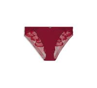 BOSS Slip aus Mikrofaser mit Spitzen-Details im Pfingstrosen-Design - Style BRIEF_ PEONY LACE, 50545063 Dunkelrot M