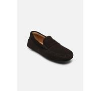 BOSS Mokassins aus Veloursleder mit Pennyloafer-Detail - Style Noel_Mocc_sdpeb, 50541750 Dunkelbraun 46