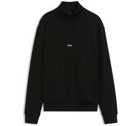 Sweatshirt BOSS ORANGE "Ze_Smallzip", Herren, Gr. XL, schwarz001, Sweatware, Obermaterial: 100% Baumwolle, unifarben, relaxed fit normal, hoch geschlossener Ausschnitt, Bündchen, Sweatshirts Sweatshir