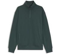 BOSS Sweatshirt aus Baumwoll-Terry mit kurzem Reißverschluss - Style Ze_Smallzip, 50569548 Dunkelgrün L