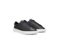 BOSS Sneakers aus Leder mit Cupsohle und gesticktem Signature-Streifen - Style Kieran_Tenn_allt, 50552853 Schwarz 41