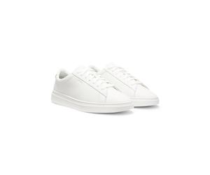 BOSS Sneakers aus Leder mit Cupsohle und gesticktem Signature-Streifen - Style Kieran_Tenn_allt, 50552853 Weiß 47