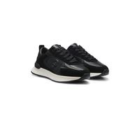 BOSS Sneakers aus Leder und Veloursleder mit Double-B-Monogramm - Style B Icon_Runn_sdgralt, 50573813 Schwarz 36