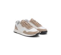 BOSS Sneakers aus Veloursleder-Imitat mit wattiertem Mesh - Style Titanium_Runn_mebisd, 50541882 Beige 40