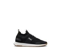 BOSS Sock-Sneakers mit Veloursleder-Details - Style Titanium_Runn_knst_N, 50498245 Schwarz 41