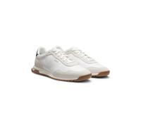 BOSS Sneakers aus verschiedenen Materialien mit strukturiertem Gewebe - Style Zayn_Lowp_sdtxn, 50565341 Weiß 40