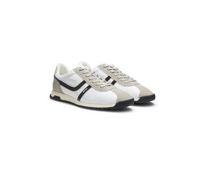 BOSS Sneakers mit Veloursleder-Imitat-Details und Logo - Style Zayn_Lowp_nymi, 50562818 Hellgrau 42