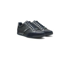 BOSS Sneakers mit Veloursleder und Kunstleder - Style Saturn_Lowp_mx A_N, 50498265 Dunkelblau 45