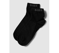 BOSS Sneakersocken mit Label-Details im 2er-Pack in Black, Größe 39-42