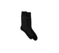 Businesssocken BOSS "2P RS Mini iconic MC", Herren, Gr. 43-46, schwarz (schwarz 001), Baumwollmischung, unifarben, elastisch, Socken, Neuheit, modisch (12466560-43) schwarz 001