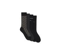 BOSS Geschenk-Set mit mittelhohen Socken im Vierer-Pack - Style 4P RS Gift Monogram, 50524322 Schwarz / Grau 40-46