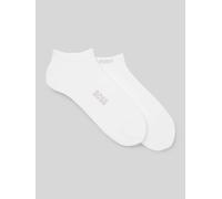 Socken BOSS "2P AS Logo Bamboo", Herren, Gr. 43-46, weiß, Baumwollmischung, unifarben, elastisch, Socken, mit doppelten Logoschriftzug (42079050-43) weiß