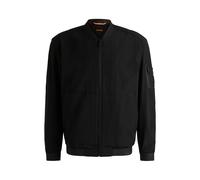 BOSS Softshell-Bomberjacke aus Vier-Wege-Stretch in Knitter-Optik - Style Oneth, 50537058 Schwarz 52