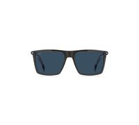 BOSS Sonnenbrille aus schwarzem Acetat mit Streifen-Bügeln - Style BOSS 1844/SKB756KU, 58609834 Dunkelgrau ONESI