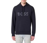 Hoodie BOSS GREEN "Soody", Herren, Gr. L, dunkelblau402, Sweatware, Obermaterial: 95% Baumwolle, 5% Elasthan, unifarben, normal, Rundhals, Bündchen, Sweatshirts Hoodie, Regular Fit, Kapuze mit Kordel,