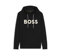 Kapuzensweatshirt BOSS GREEN "Soody Zone", Herren, Gr. M, schwarz (schwarz002), Sweatware, Obermaterial: 62% Baumwolle, 33% Polyester, 5% Elasthan, unifarben, casual, regular fit normal, Rundhals, Lan