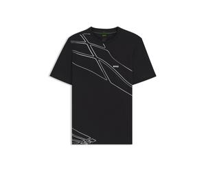 BOSS Sportives, feuchtigkeitsableitendes T-Shirt mit Piqué-Struktur - Style Tee 10_IN, 50556197 Dunkelblau XL