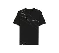 BOSS Sportives, feuchtigkeitsableitendes T-Shirt mit Piqué-Struktur - Style Tee 10_IN, 50556197 Schwarz XL