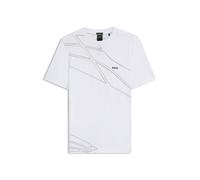 BOSS Sportives, feuchtigkeitsableitendes T-Shirt mit Piqué-Struktur - Style Tee 10_IN, 50556197 Weiß M