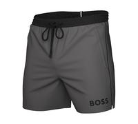 Badeshorts BOSS "Starfish", Herren, Gr. XXL (56), N-Gr, open grau 062, Microfaser, Microfaser, sportlich, Badehosen, mit Kontraststreifen (55659856-XXL) open grau 062